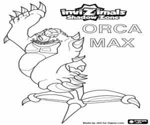 desenho de Orca Max, Invizimals A nova dimensão para colorir