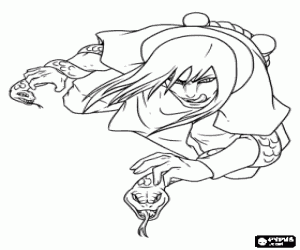 desenho de Orochimaru, um ninja de Naruto para colorir