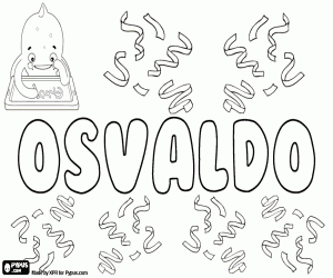 desenho de Osvaldo, nome masculino para colorir