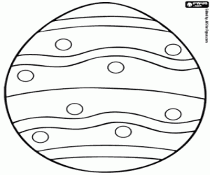 desenho de Ovo de Páscoa decorado para colorir