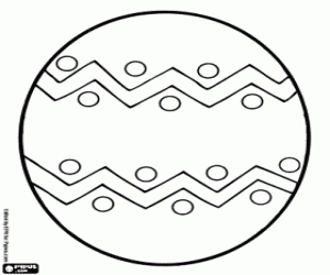 desenho de Ovo de Páscoa para decorar para colorir