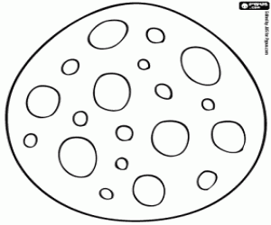 desenho de Ovo de Páscoa com decorações para colorir
