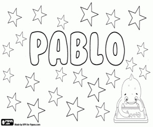 desenho de Pablo, nome espanhol para colorir