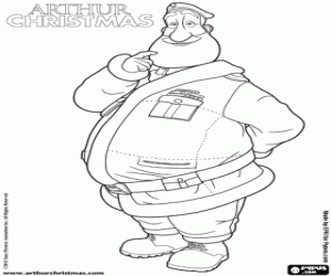 desenho de O pai de Arthur Christmas para colorir