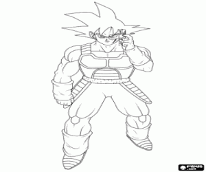 desenho de O pai de Goku, Bardock para colorir