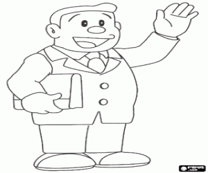 desenho de Pai de Nobita, Nobisuke Nobi para colorir