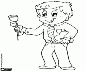 desenho de Pai, papai para colorir