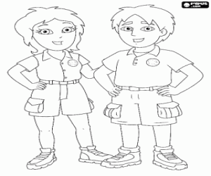 desenho de Os pais de Diego para colorir