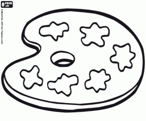 desenho de Paleta do artista para colorir