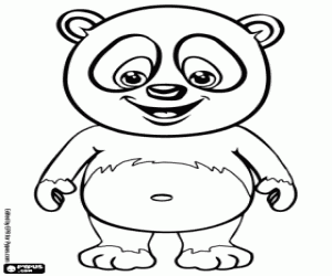 desenho de O panda engraçado do Panfu para colorir