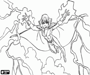 desenho de O Pantera Negra, a heroína dos X-Men para colorir