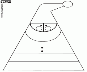 desenho de Um Papai Noel abstrato para decorar para colorir