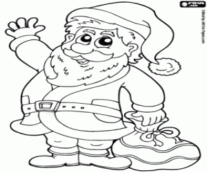 desenho de Papai Noel para colorir