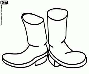 desenho de Um par de botas de cowboy para colorir