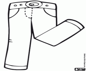 desenho de Um par de jeans para colorir