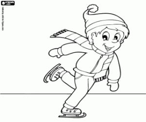 desenho de Patinador no gelo para colorir