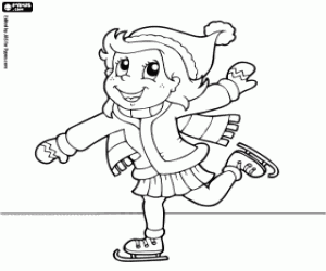 desenho de Patinadora para colorir