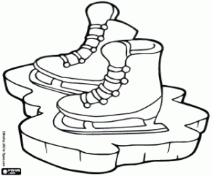 desenho de Patins de gelo para colorir