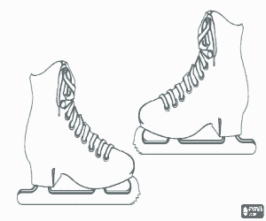 desenho de Patins para gelo para colorir