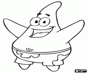 desenho de Patrick Estrela, amigo de Bob Esponja para colorir
