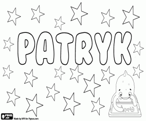 desenho de Patryk, variante do Patrik para colorir