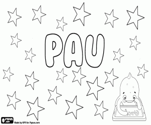 desenho de Pau, nome para menino para colorir