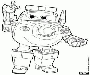 desenho de Paul é a aeronave da polícia para colorir