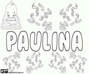 desenho de Paulina, variante de Paula para colorir