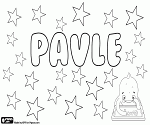 desenho de Pavle, nome masculino para colorir