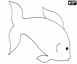 desenho de Peixe branco para colorir