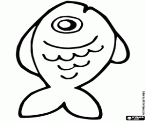 desenho de Um peixe fora d'água para colorir