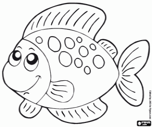 desenho de Peixe da lagoa para colorir