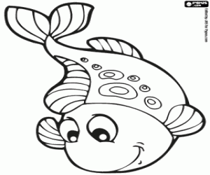 desenho de Um peixe com manchas para colorir
