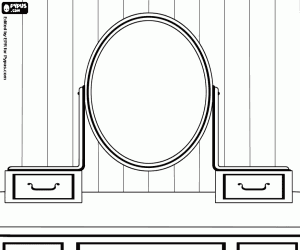 desenho de Penteadeira com espelho para colorir