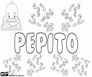 desenho de Pepito, variante do Pepe para colorir
