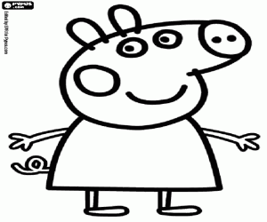 desenho de Peppa Pig, a protagonista para colorir