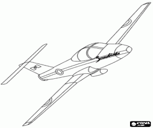 desenho de Pequeno aeroplano à reação para colorir