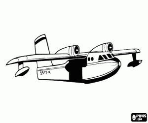 desenho de Pequeno avião a jato para colorir