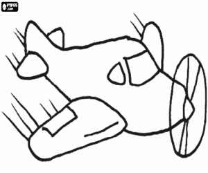 desenho de Pequeno avião com hélice para colorir