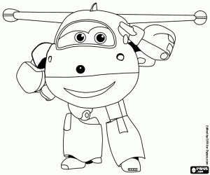 desenho de O pequeno avião Jett, Super Wings para colorir