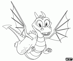 desenho de O pequeno dragão Squirt para colorir