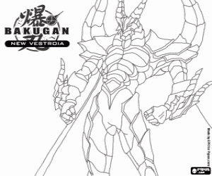 desenho de Percival é o Bakugan de Swemco Ace para colorir