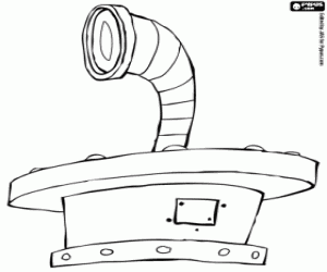 desenho de Periscópio do submarino para colorir