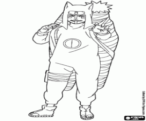 desenho de Um personagem de Naruto, Kankuro para colorir