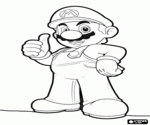 desenho de Personagem de videojogos, Mario para colorir