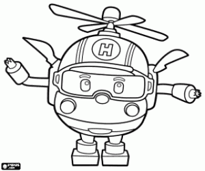desenho de O personagem Robocopter Helly para colorir