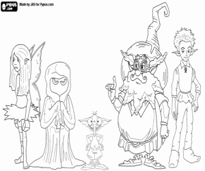 desenho de Personagens da Muddle Earth para colorir
