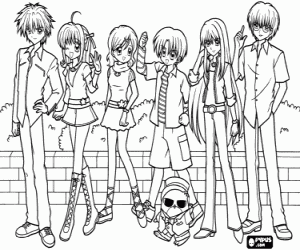 desenho de Personagens de Mermaid Melody para colorir