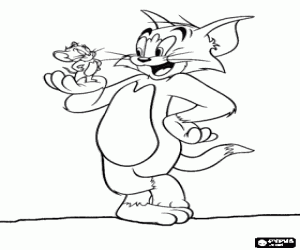 desenho de Os personagens de Tom e Jerry para colorir
