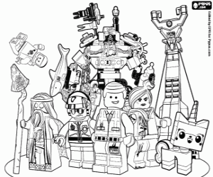 desenho de Personagens do filme Lego para colorir